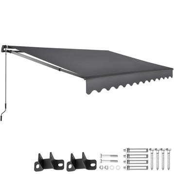 Zonnescherm Ornella met wandhouder - 300 x 250 cm, donkergri, Tuin en Terras, Zonneschermen, Verzenden, Nieuw