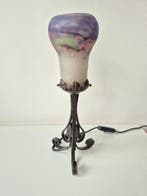 Muller Frères Luneville - Tafellamp - Glas, smeedijzer -, Antiek en Kunst