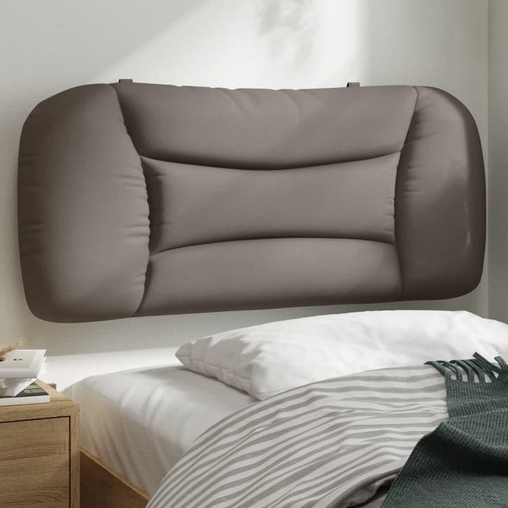 vidaXL Hoofdbordkussen Hvar 80 cm stof taupe, Huis en Inrichting, Slaapkamer | Bedden, Nieuw, Stof, Verzenden