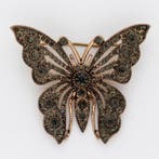 Broche - 8 karaat Roségoud - Vlinder, Sieraden, Tassen en Uiterlijk, Antieke sieraden