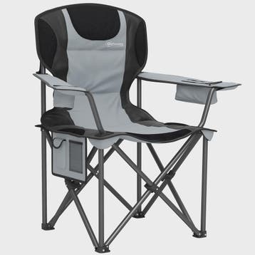 Outsunny Opvouwbare Campingstoel met Verstelbare Armleuninge, Verzenden, Nieuw