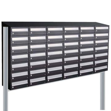 Brievenbusunit Hive set vrijstaand 6-breed, 7-hoog - zwart, Verzenden, Nieuw