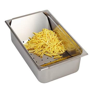 Friet-Uitschepbak | RVS |  1/1 GN | Uitneembaar Lekrooster |, Verzenden, Nieuw in verpakking