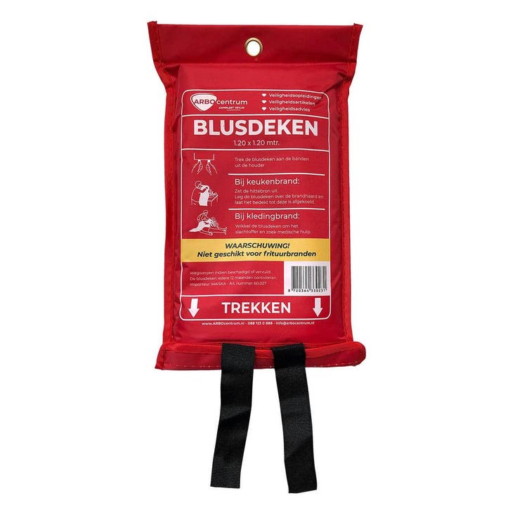 Blusdeken softbag 120 x 120 cm, Huis en Inrichting, Brandblussers en Brandkasten, Verzenden