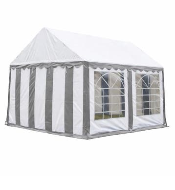 Classic Plus Party-tent PVC 3x3x2 mtr in Wit-Grijs, Verzenden, Nieuw