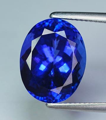 Blauw, Violet Tanzaniet - 10.20 ct - Lotus Gemology -, Nieuw