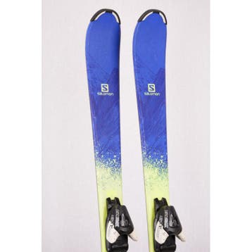 100 110 kinder skis SALOMON QST MAX jr., BLUE/yellow + Atom, Sport en Fitness, Verzenden, Gebruikt, Salomon