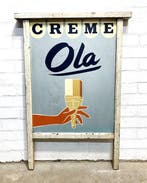 Creme Ola ijs straat-/reclamebord. - Reclamebord - Hout