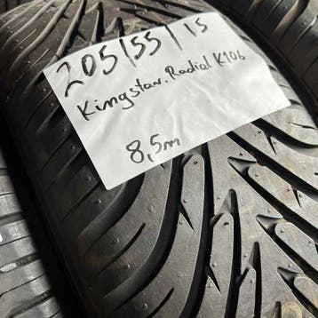 2 x Kingstar 205-55-15 Zomerbanden 8,5mm, Gebruikt, 15 inch, Band(en), Personenwagen