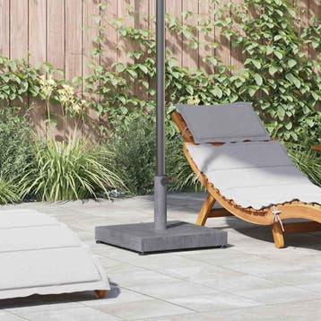 vidaXL Parasolvoet Donkergrijze Houtlook 45 x 45 x 31,5 cm, Verzenden, Nieuw, Minder dan 1 meter, Parasolvoet