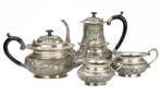 Theeservies (4) - .925 zilver - Vierdelig massief sterling, Antiek en Kunst, Antiek | Goud en Zilver