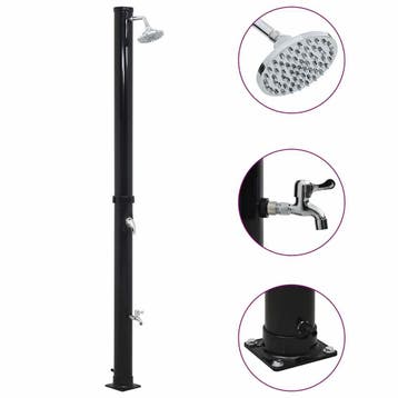 vidaXL Solardouche 20 L 220 cm zwart, Tuin en Terras, Verzenden, Nieuw