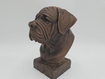 Bust of a English mastiff dog statue - home decor dog lover, Verzamelen, Beelden en Beeldjes, Verzenden, Nieuw