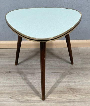Bijzettafel - Hout, Messing - Formica bijzettafel