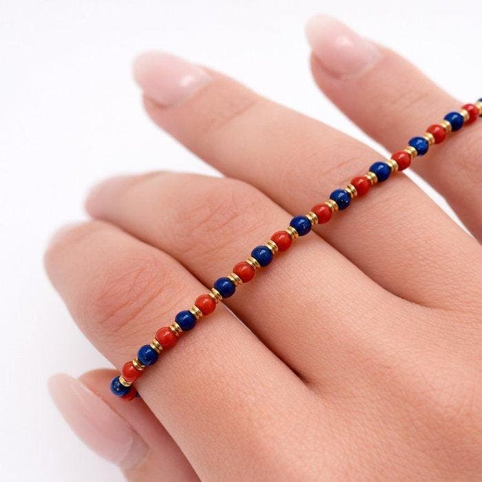 Koraal - Zilver - Armband, Verzamelen, Mineralen en Fossielen