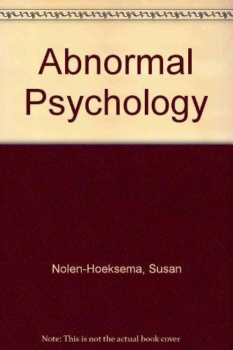 Abnormal Psychology - Susan Nolen-Hoeksema 9780071214957, Verzenden, Gelezen, Susan Nolen-Hoeksema