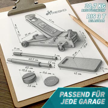 Autokrik - Garagekrik - Hydraulische krik - 3 Ton - Oranje -, Verzenden, Zo goed als nieuw