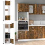 vidaXL Magnetronkast Lyon 60x57x207 cm bewerkt hout gerookt, Huis en Inrichting, Verzenden, Nieuw, Bruin