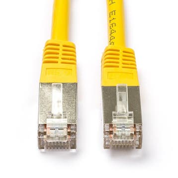 Netwerkkabel | Cat5e F/UTP | 20 meter (100% koper, Geel), Verzenden, Nieuw