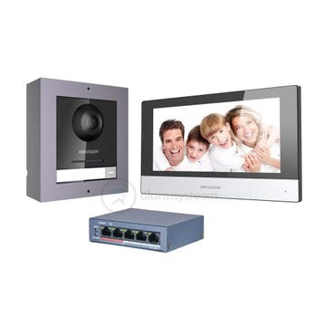 Hikvision DS-KIS602 Complete Intercom KIT met PoE, Ophalen of Verzenden, Nieuw
