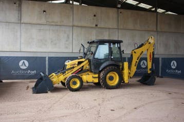 Veiling: Graaf-laadcombinatie New Holland B80B-SS Diesel 96p, Zakelijke goederen, Ophalen, Graaflaadcombinatie