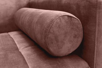 Moderne slaapbank COUTURE 196cm oudroze microvelours 3-zits, Huis en Inrichting, Slaapkamer | Slaapbanken, Ophalen of Verzenden