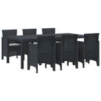 vidaXL Tuin eettafelset 7 pcs Antracietkleurig Polypropyleen, Verzenden, Nieuw, 7 zitplaatsen