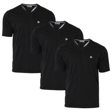Donnay Donnay Heren - 3-Pack - V-neck T-Shirt Berno - Zwart, Verzenden, Nieuw