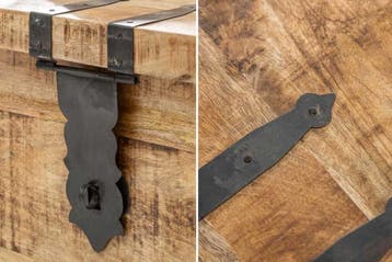 Massief houten salontafel BODEGA 100cm mangohouten, Ophalen of Verzenden, Nieuw