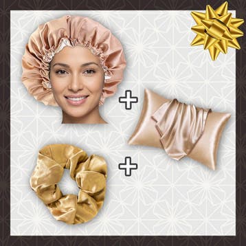 SATIN SET - Bescherm je haar & huid - Kaki Satijnen Slaapmut, Ophalen of Verzenden, Nieuw