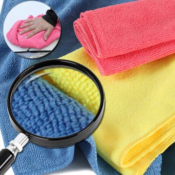 6 microvezeldoeken 35x35cm, wasbaar - kleurrijk, Auto diversen, Verzenden