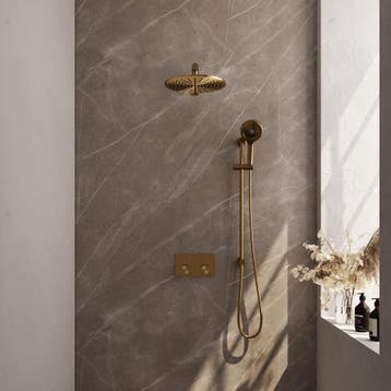 Brauer Gold Carving Thermostatische Regendoucheset Inbouw -, Ophalen of Verzenden, Nieuw