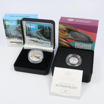 Australië. 1 Dollar 2013/2022 - Crocodile & Dinosaurs (2