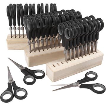 Kinderschaar, L: 14 cm, rechts- & linkshandig, zwart, 1 set, Nieuw