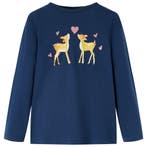 vidaXL Kindershirt met lange mouwen 116 marineblauw, Verzenden, Nieuw