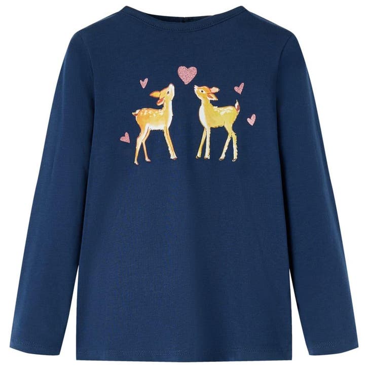 vidaXL Kindershirt met lange mouwen 116 marineblauw, Kinderen en Baby's, Kinderkleding | Overige, Nieuw, Verzenden