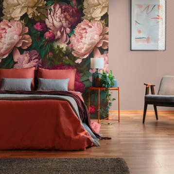 Profhome 398621-GU Fotobehang bloemen mat roze rood 1,59 m, Verzenden