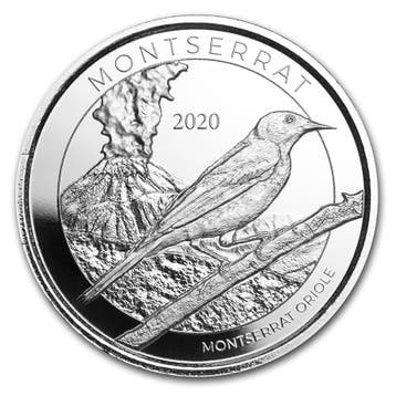EC8 - Montserrat Oriole Bird 1 oz 2020 (25.000 oplage), Verzenden, Midden-Amerika, Losse munt, Zilver