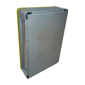 Stapelbak met deksel, 600x400x145 mm, euronorm, grijs, groen, Ophalen of Verzenden