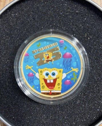 Tuvalu. 1 Dollar 2024 SpongeBob 1 Oz (.999) mit CoA und BOX
