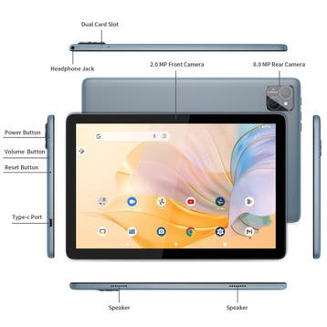 10 Inch Android Tablet met WiFi6 en 128 GB Opslag, Computers en Software, Android Tablets, Verzenden, Nieuw