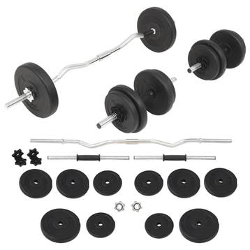 vidaXL Halterset 30 kg, Sport en Fitness, Fitnessmaterialen, Verzenden, Nieuw