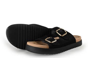 Graceland Slippers in maat 39 Zwart, Slippers, Verzenden, Zwart, Zo goed als nieuw