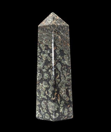 Grote 1,14 kg Groene Kambaba Jaspis Obelisk Toren -