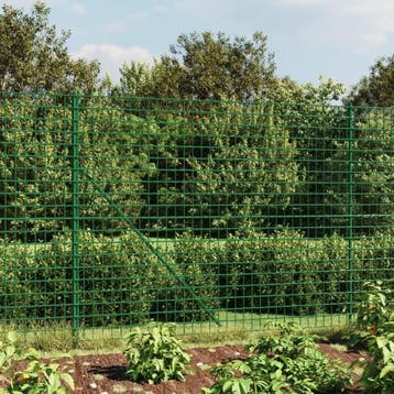 vidaXL Draadgaashek met flens 1,6x25 m groen, Verzenden, Nieuw, IJzer, 1 tot 2 meter