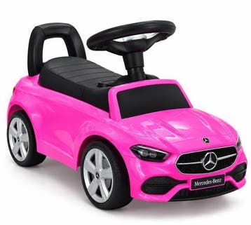 Roze Mercedes loopauto met 2 geluiden, Ophalen of Verzenden, Nieuw, Loopvoertuig