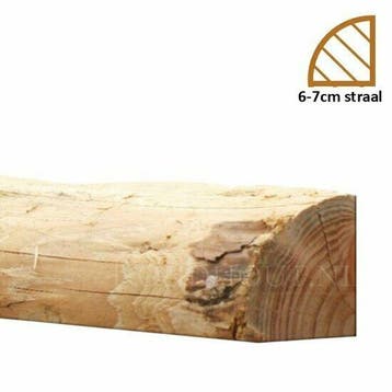 Douglas kwartronde palen geschild | Kopmaat 6/7 cm, Lengt..., Verzenden, Nieuw