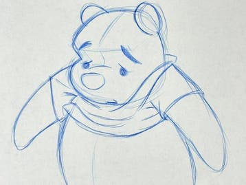 Walt Disney - Oorspronkelijke animatietekening van Winnie de, Nieuw