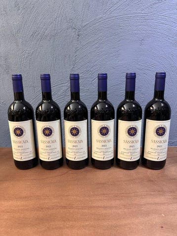 2021 Tenuta San Guido, Sassicaia - Bolgheri DOC - 6 Flessen, Nieuw