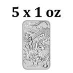 1 Troy Ounce - Zilver .999 - 5 x 2022 1 oz $1 AUD Australia